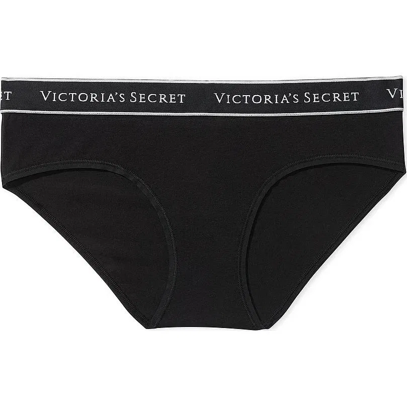 Трусы Big Show Collection Logo Cotton Hiphugger, Victoria's Secret, Black