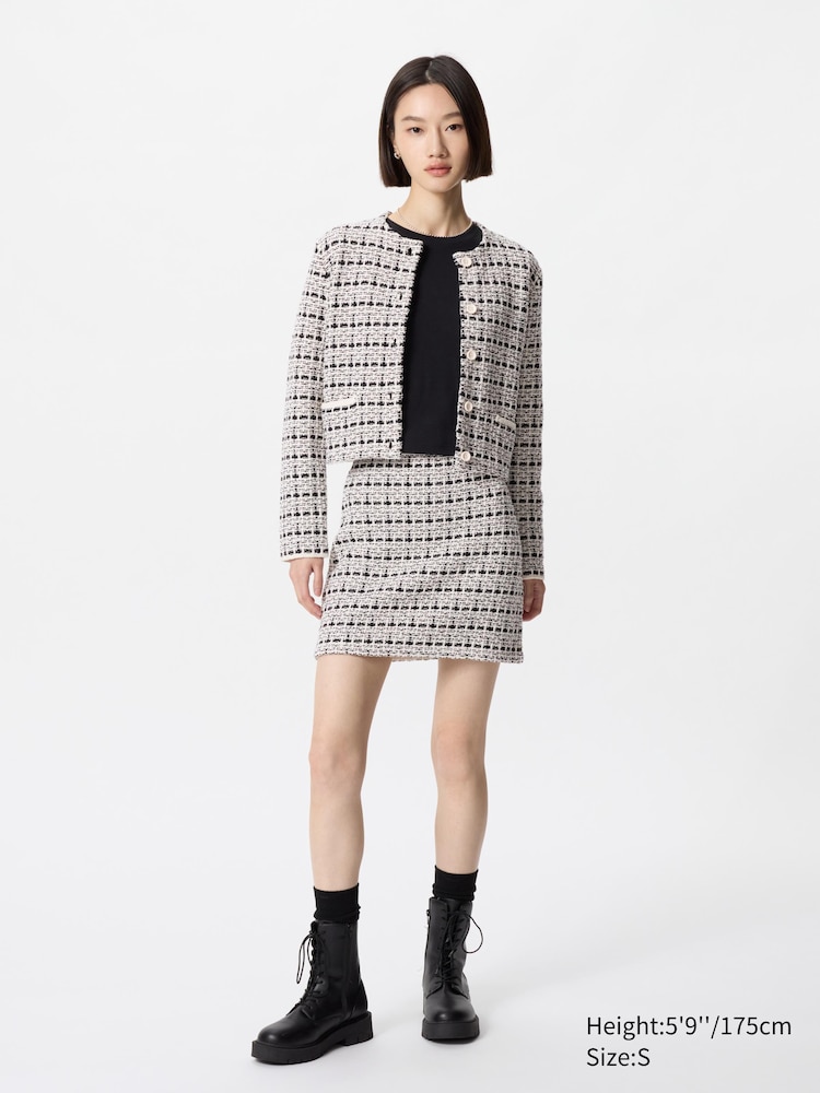

Вязаная мини-юбка Uniqlo, цвет 01 белый