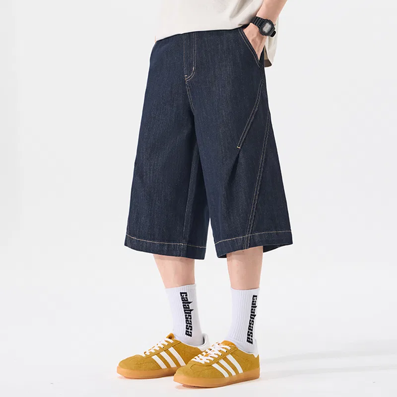 Детские джинсовые шорты свободного кроя Tonlion, Denim Blue — фото 4