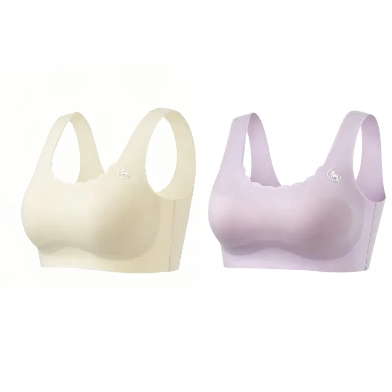 Детский топ-бандо для девочек Milk White+Gray Purple MIIOW