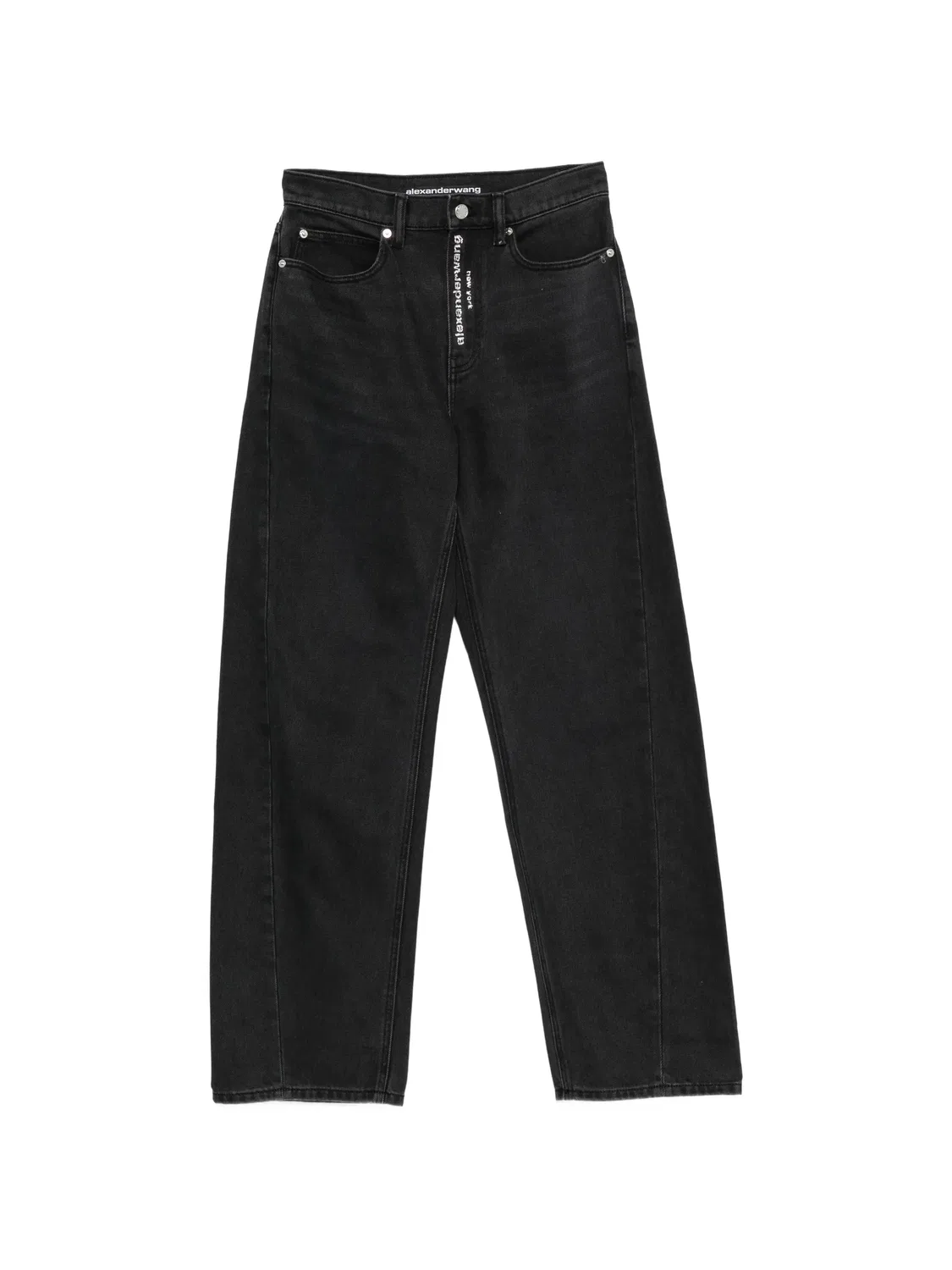 Джинсы с логотипом, черные Alexander Wang, черный