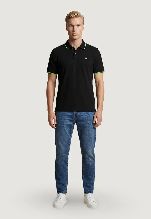 Поло из пике U.S. Polo Assn., черный — фото 2