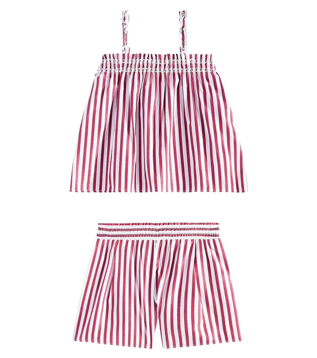 Комплект из топа и шорт хлопковый Polo Ralph Lauren Kids, белый