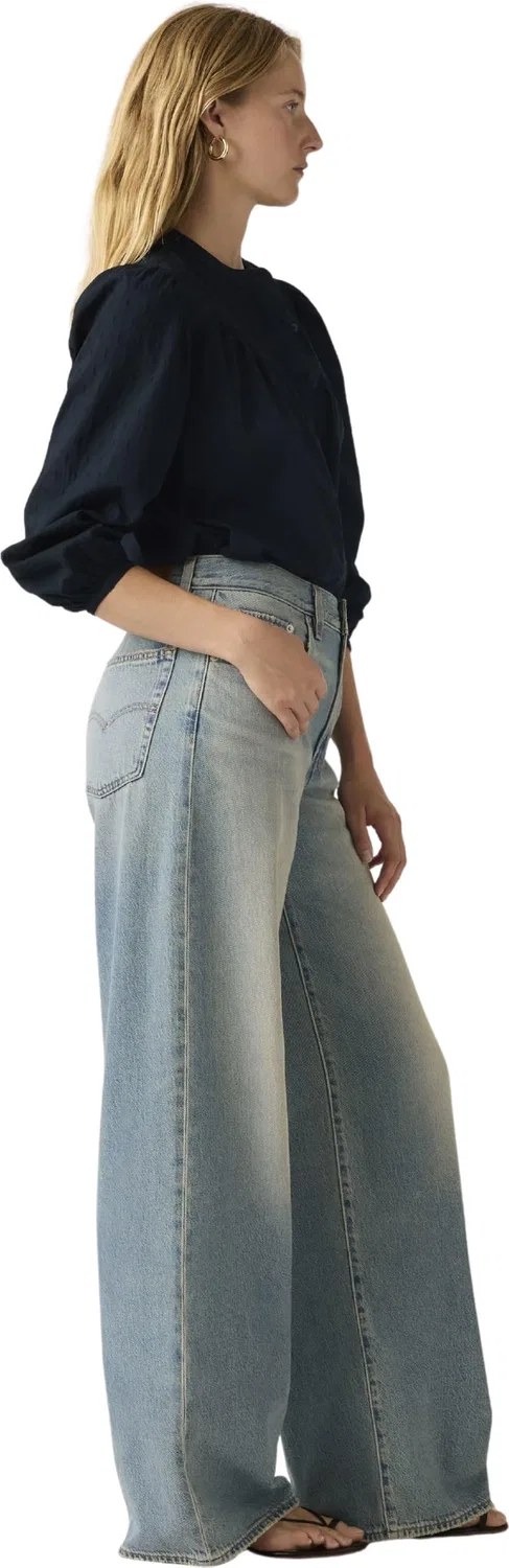 Женские джинсы свободного кроя Straight Mid Rise Baggy Fit Levi's, Gamble Time - Medium Wash — фото 4