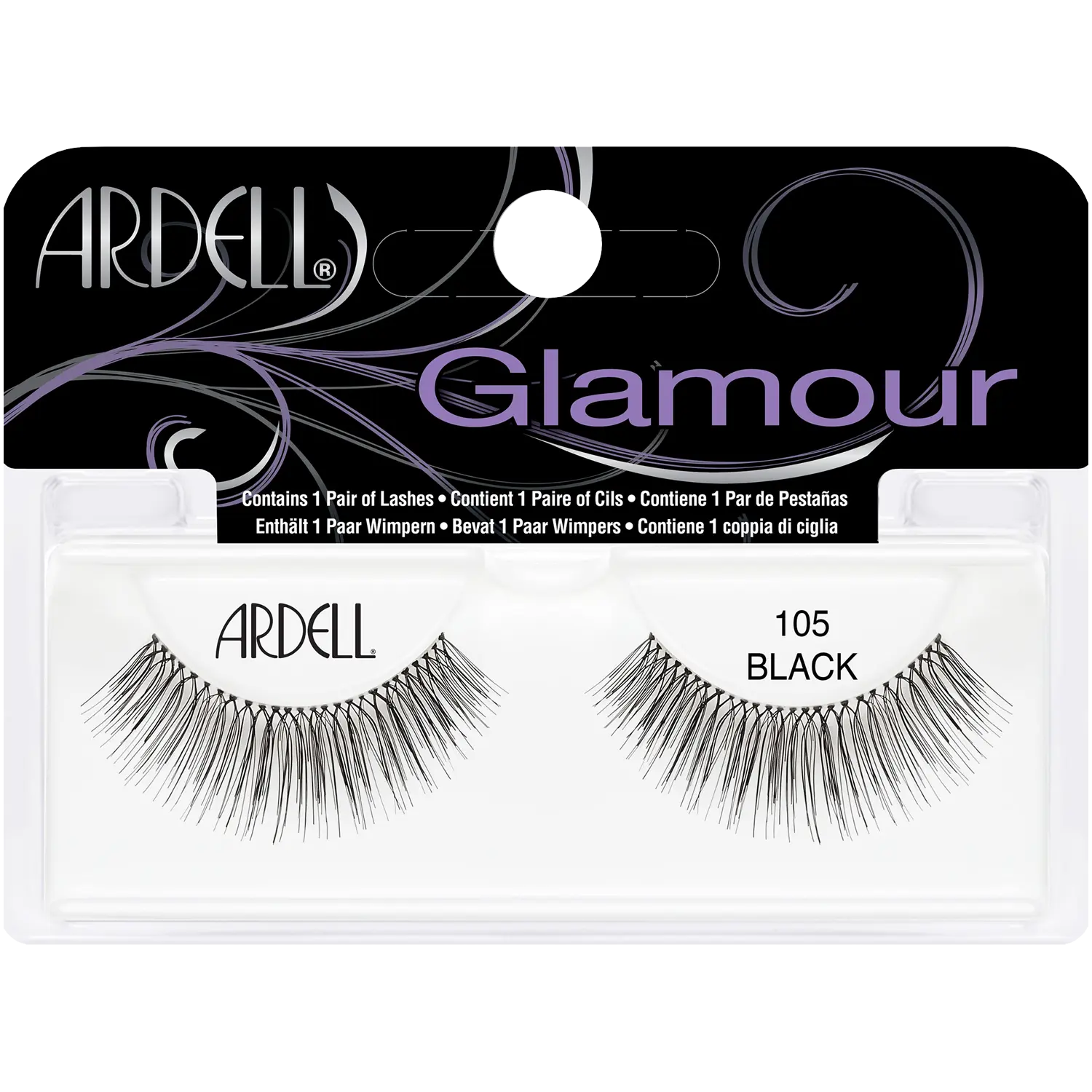 

Ardell Glamour накладные ресницы на полоске 105 черные, 1 упаковка