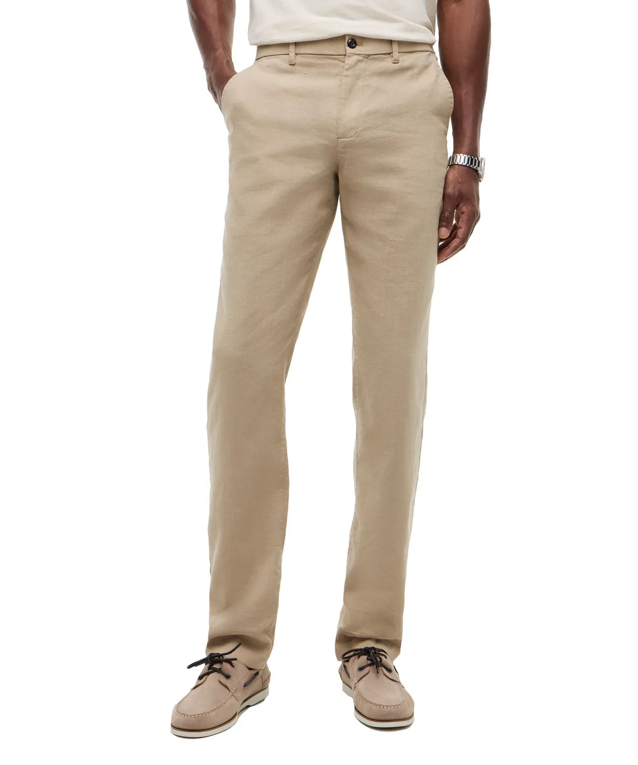 Мужские чиносы из лена с длинным рукавомTOMMY HILFIGER, Beige