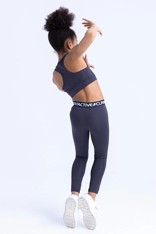 Детские леггинсы для девочек скинни Stay Active Comfy Colorinas, Gray — фото 4