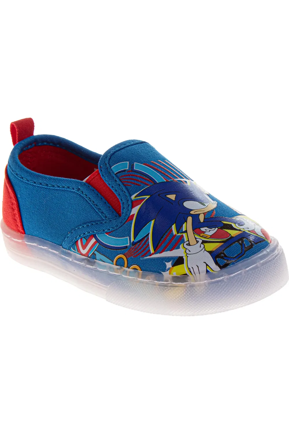 Кеды детские с Sonic the Hedgehog Slip-On Sonic the Hedgehog, синий красный
