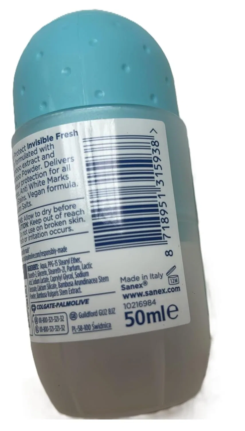Роликовый дезодорант с бамбуком Sanex Natur Protect Invisible Fresh, 6x50 мл