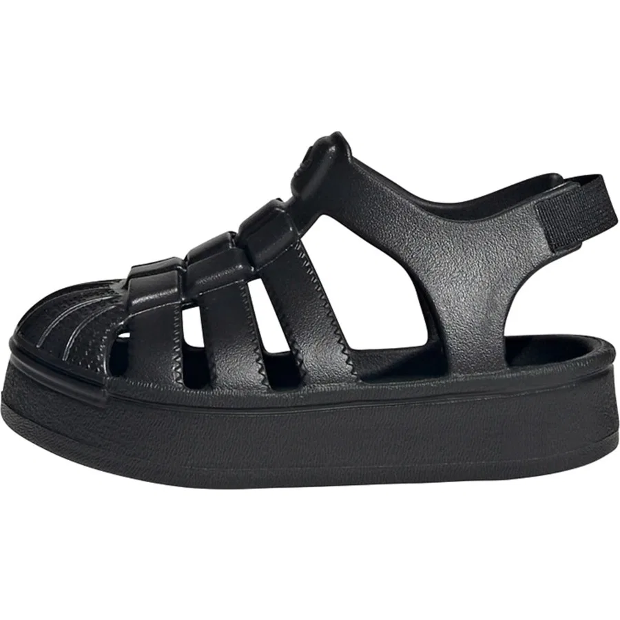 Сандалии с закрытым мысом Superstar Kids adidas, Черный — фото 2
