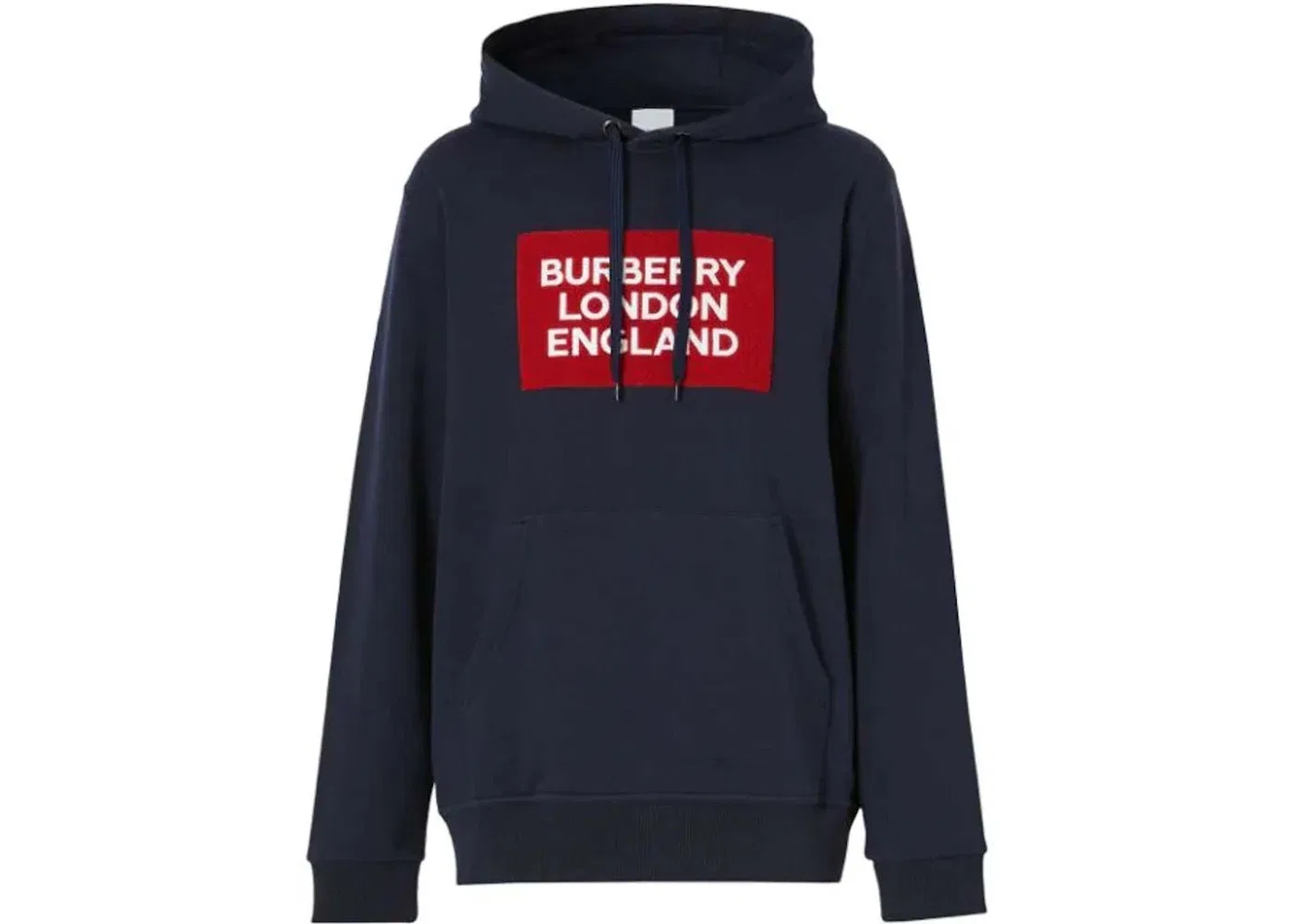Мужская худи с логотипом Hoodie Burberry, Navy Red