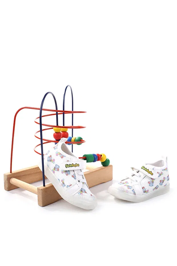 Детские туфли для девочек льняные Şirin Bebe, White