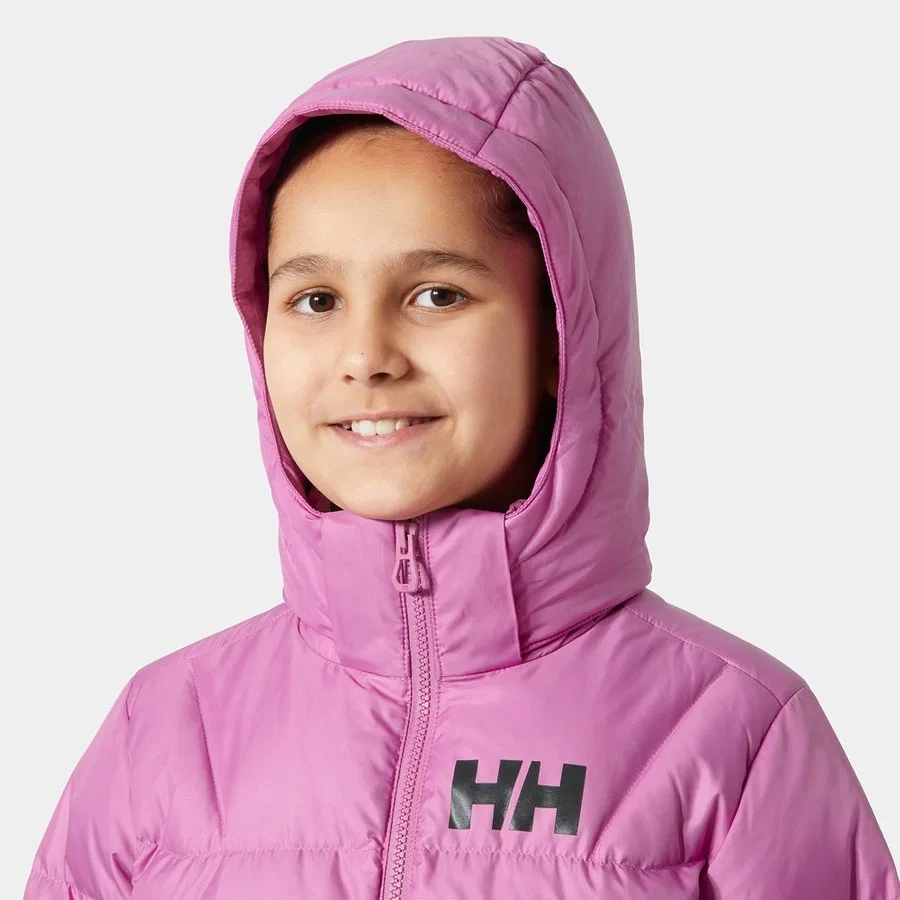 Детский пуховик с капюшоном Isfjord Down 2.0 Helly Hansen, Розовый — фото 4