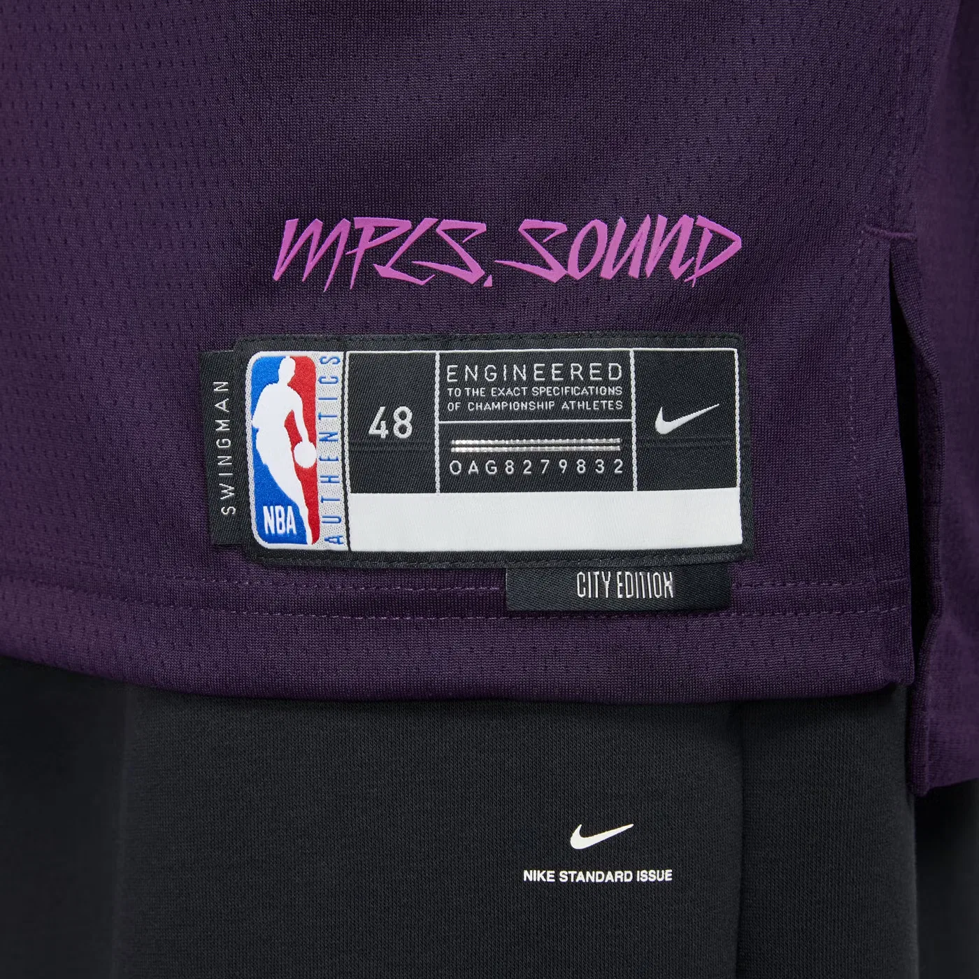 Джерси с принтом Anthony Edwards Minnesota Timberwolves City Edition Swingman Nike, фиолетовый — фото 4