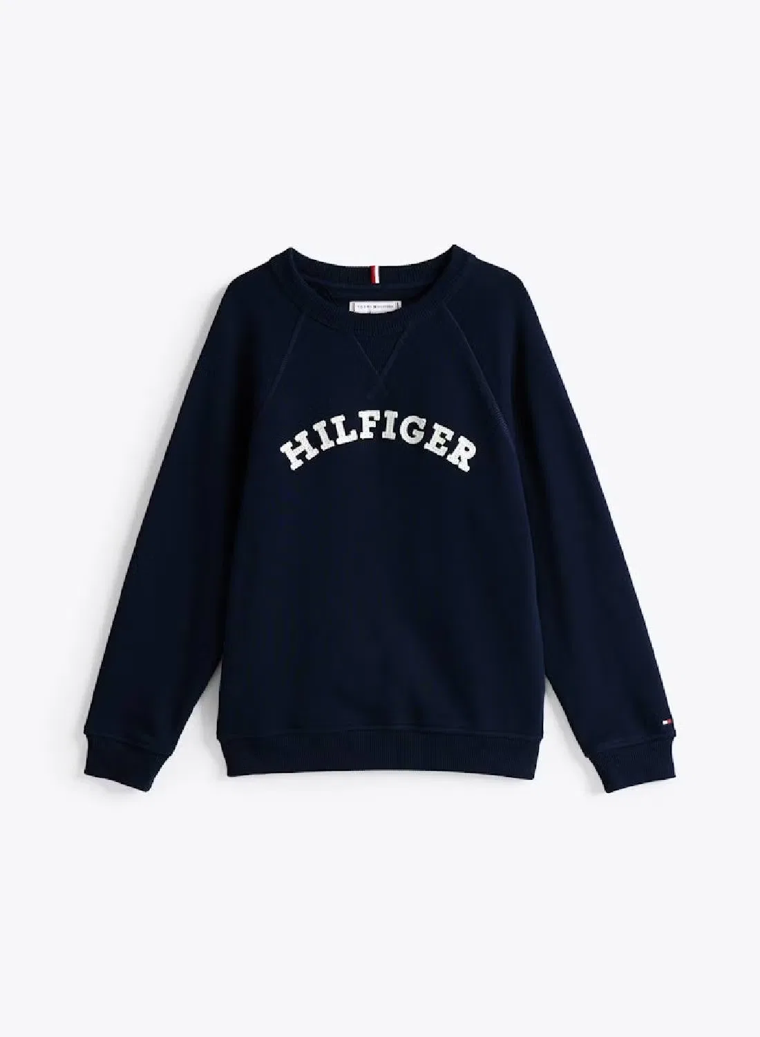 Свитшот с логотипом Monotype Tommy Hilfiger, темно-синий — фото 2