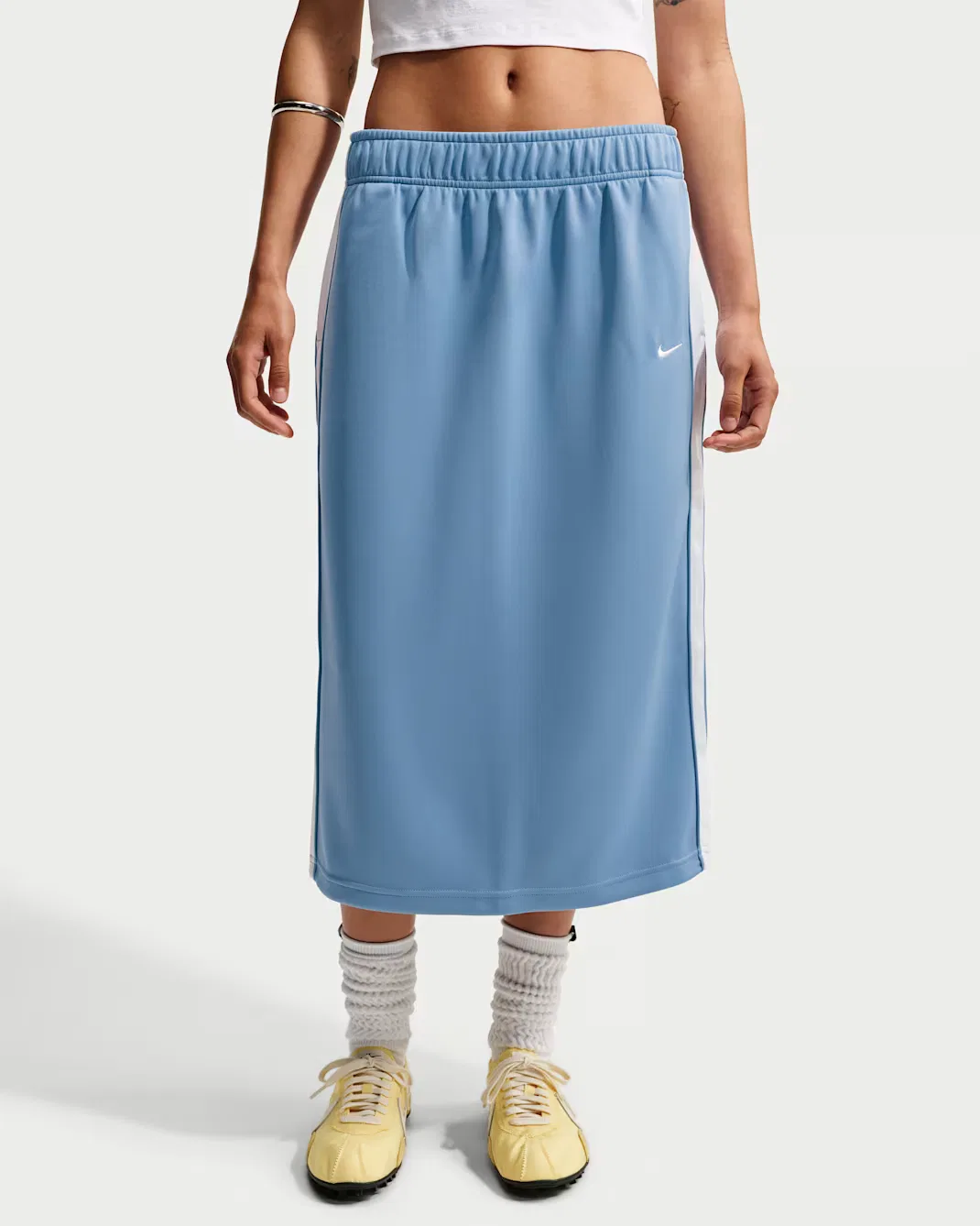 Женская свободная спортивная юбка миди Nike Sportswear, Work Blue/White/Sail — фото 2