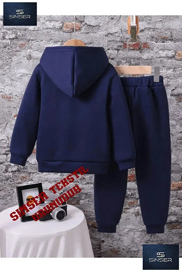 Детский спортивный костюм с принтом Ss Sinser, Navy Blue — фото 2
