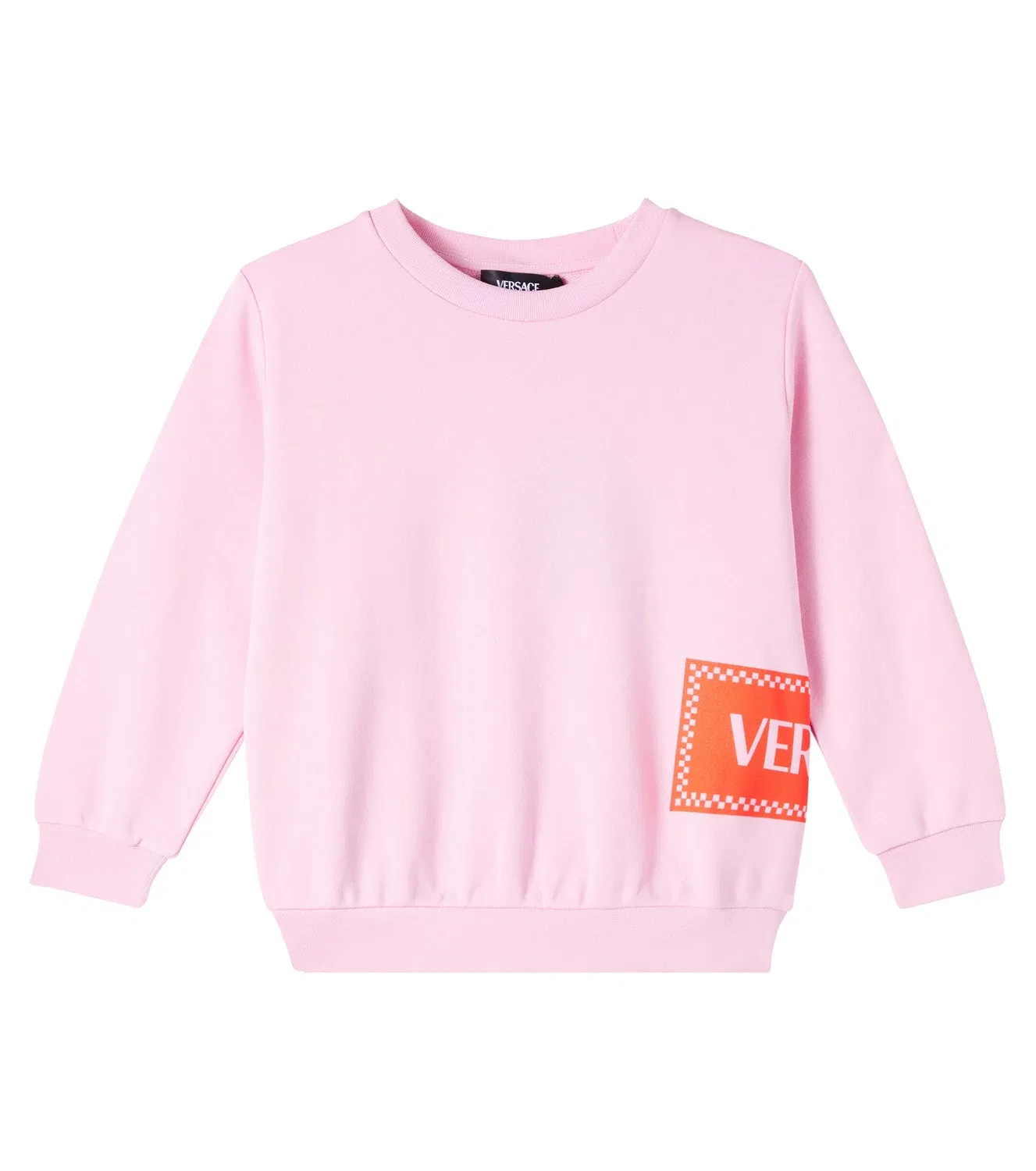 Свитшот хлопковый Versace Kids, розовый