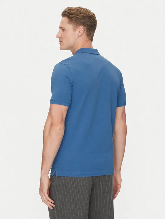 Поло slim fit Calvin Klein, синий — фото 3