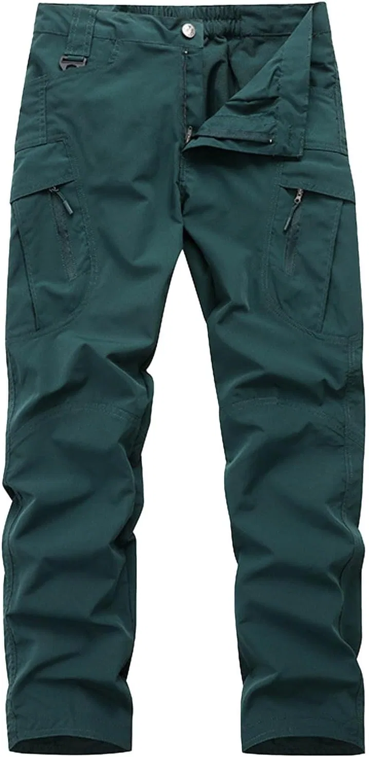 Мужские карго-брюки свободного кроя с зауженным низом, модель Athletic Relaxed Fit Straight Leg Cotton Trousers, цвет Green