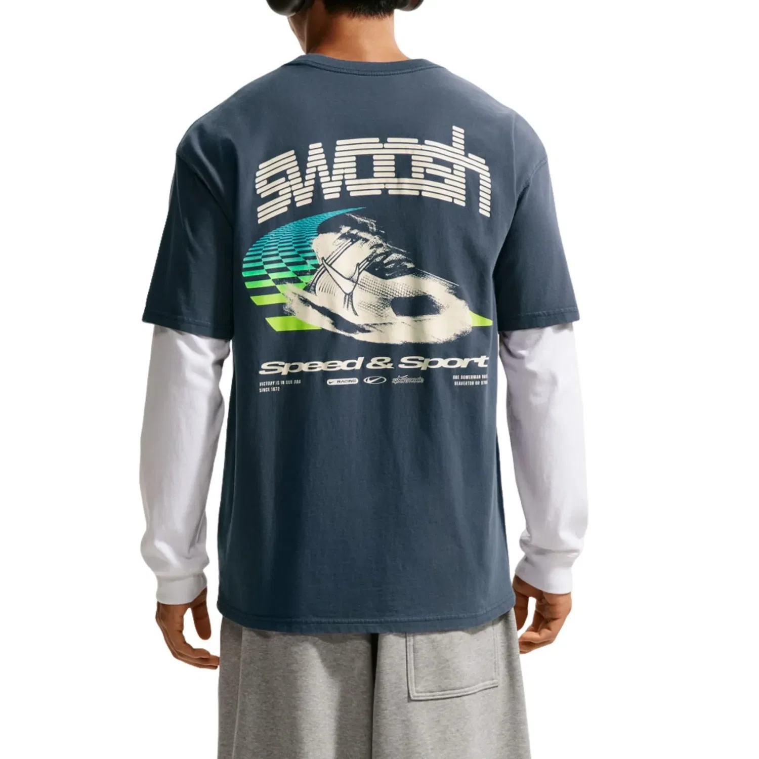 Мужская футболка LSE Speed T-Shirt Asia Sizing 'Blue' Nike, синий — фото 4