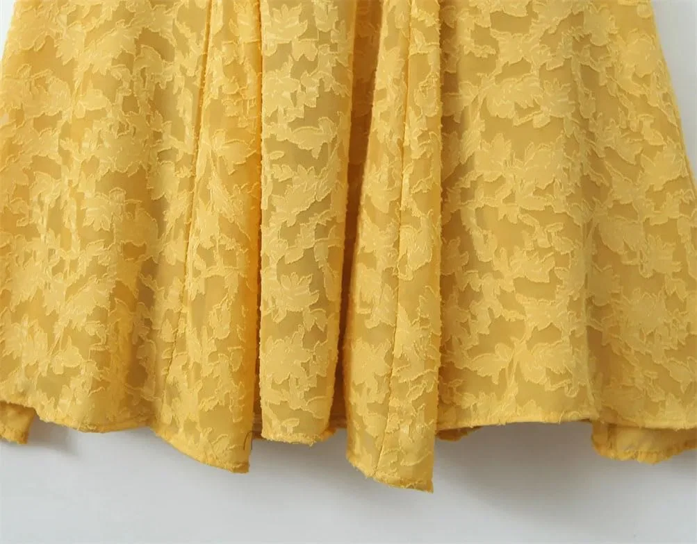 Женское вечернее платье без бретелек с V-образным вырезом, Yellow — фото 4