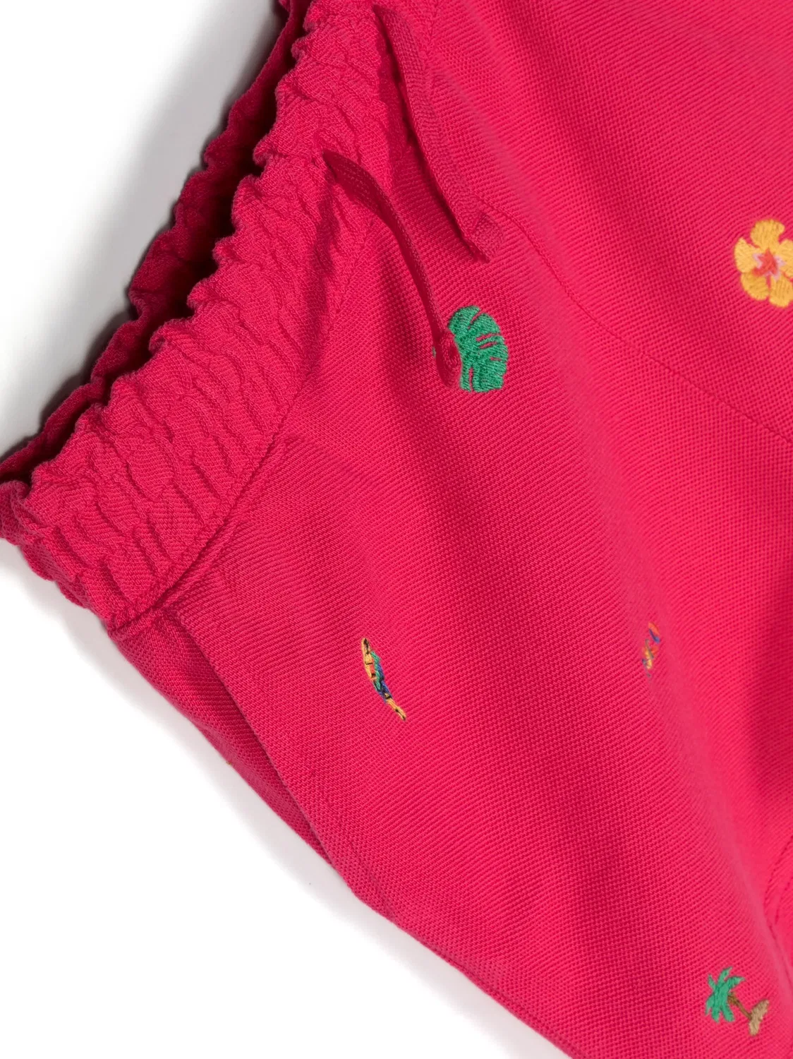 Хлопковые шорты с вышивкой Polo Ralph Lauren, розовый — фото 3