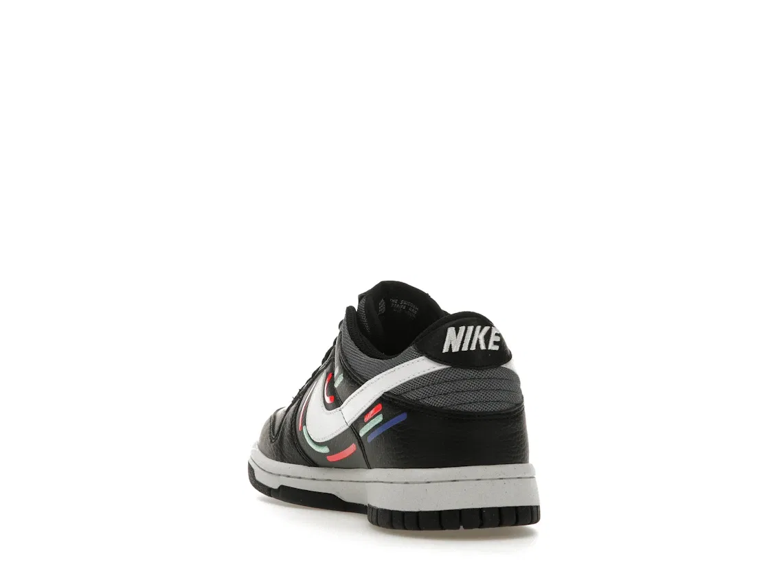 Детские кроссовки Lifestyle с принтом Nike Dunk Low Next Nature Nike, Black/Green Glow/Game Royal/White — фото 4