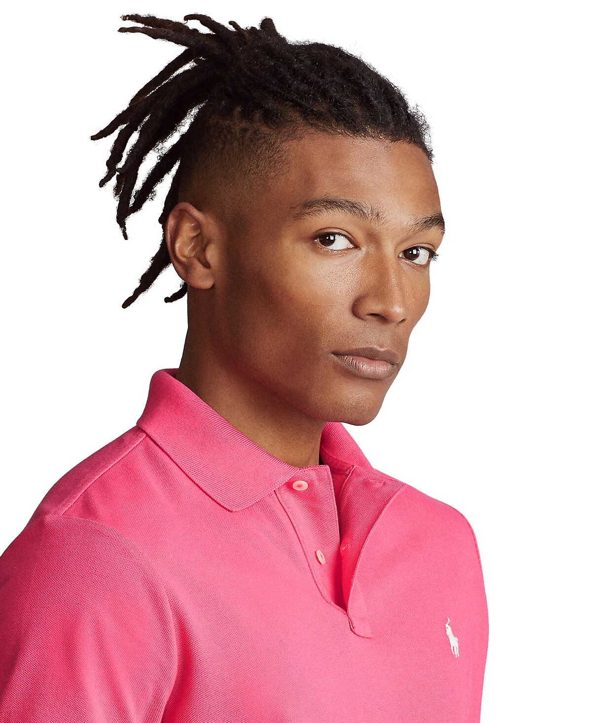 Мужская футболка-поло slim fit из сетчатой ​​ткани на заказ Polo Ralph Lauren — фото 4
