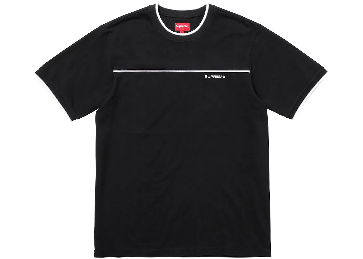 Мужская футболка с контрастной кокеткой Supreme Top, Black