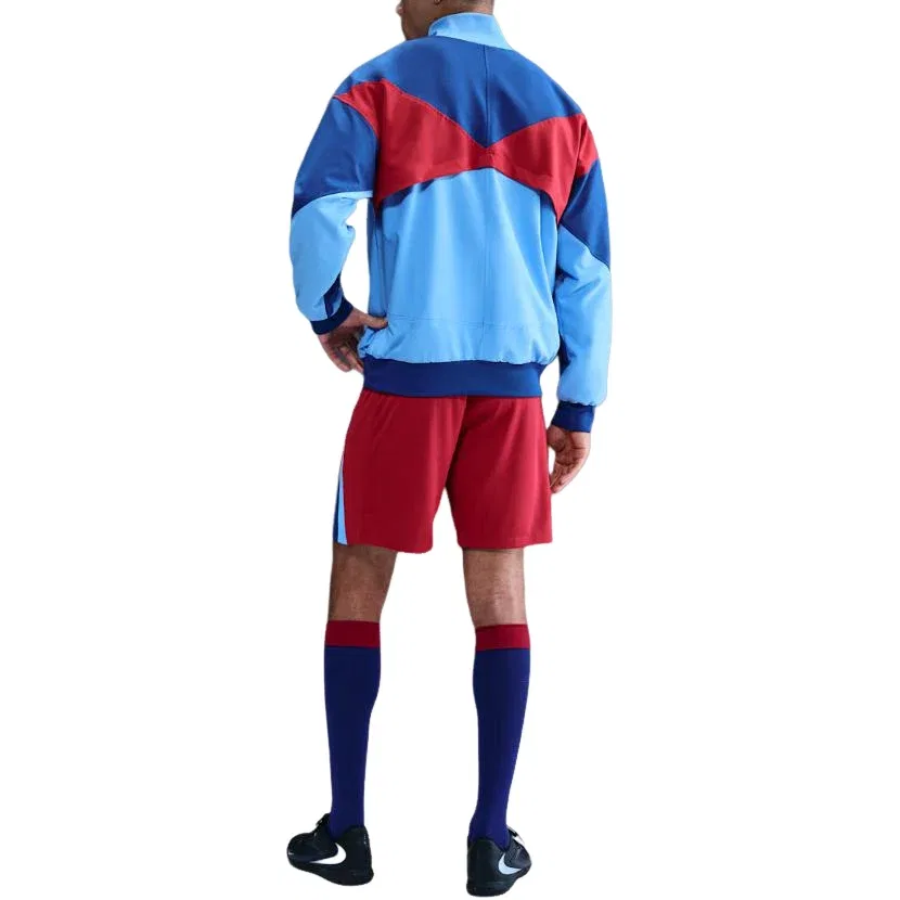 Мужские шорты FC Barcelona 2025/26 Stadium Fourth Dri-FIT Replica Shorts 'Salsa Red Gym Nike, Salsa Red/Gym Blue/University Blue/Opti Yellow — фото 4
