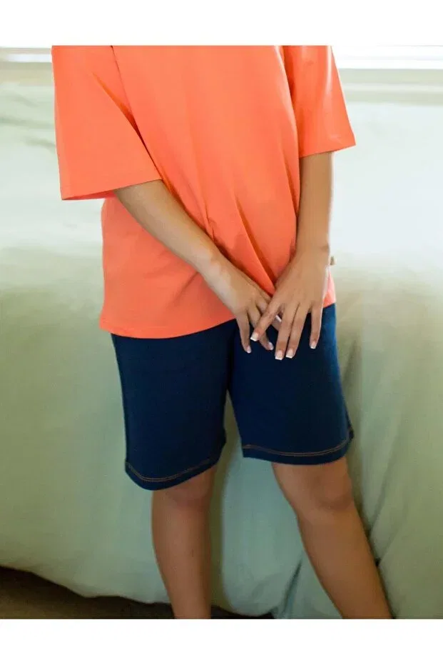 Детские шорты для девочек джинсовые Organickid, Navy Blue — фото 3