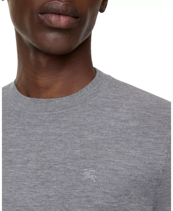 Мужской свитер из кашемира Equestrian Knight Design Burberry, Mid Grey Melange — фото 2