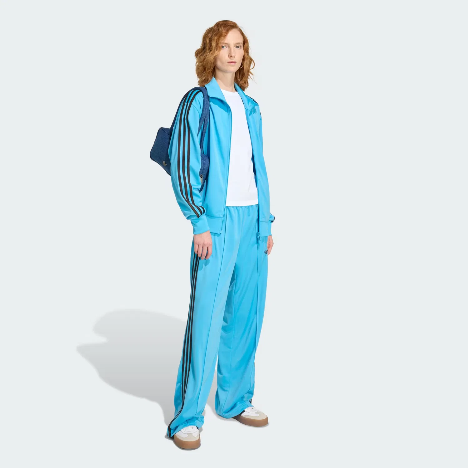 Женская спортивная куртка свободного кроя Firebird Loose Track Top Adidas Originals, App Sky Rush — фото 3
