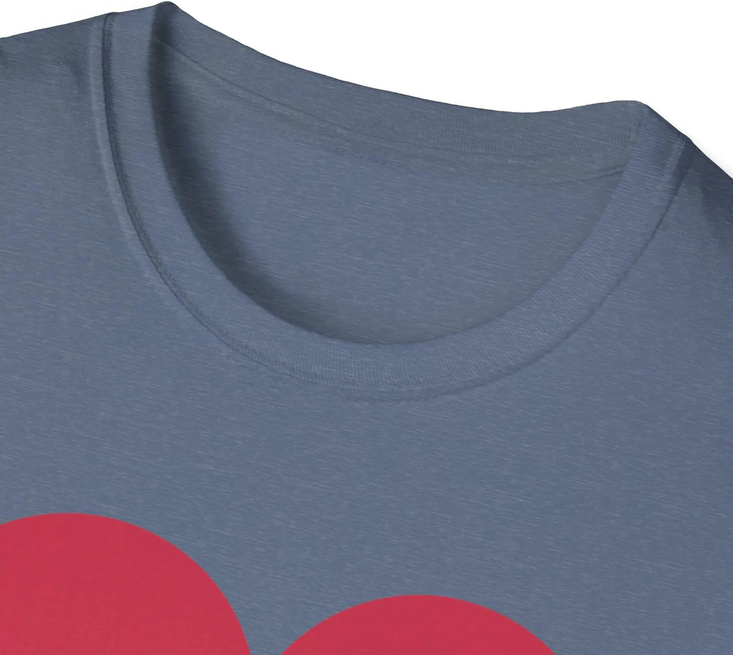 Мужская футболка с принтом Red Heart Graphic, индиго меланж — фото 4