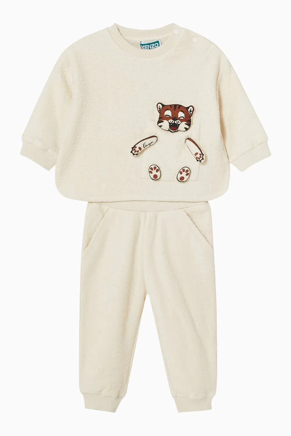 Комплект свитшот и штаны из хлопкового флиса KENZO KIDS