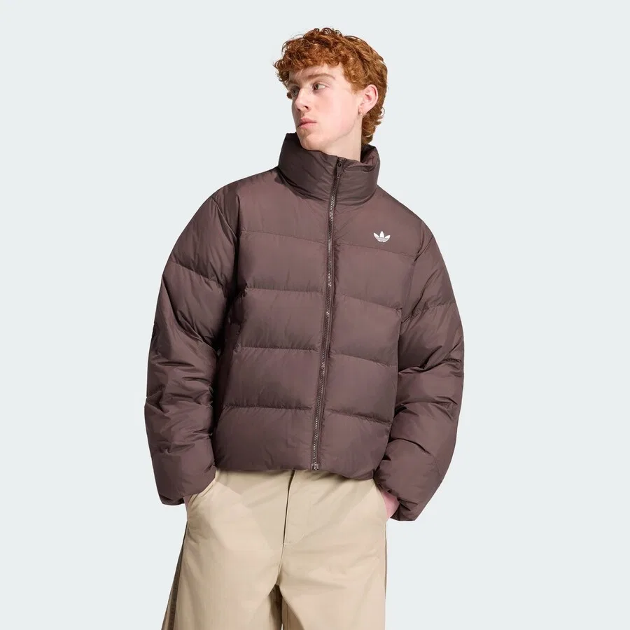 Зимняя куртка ADIDAS ORIGINALS коричневого цвета — фото 2