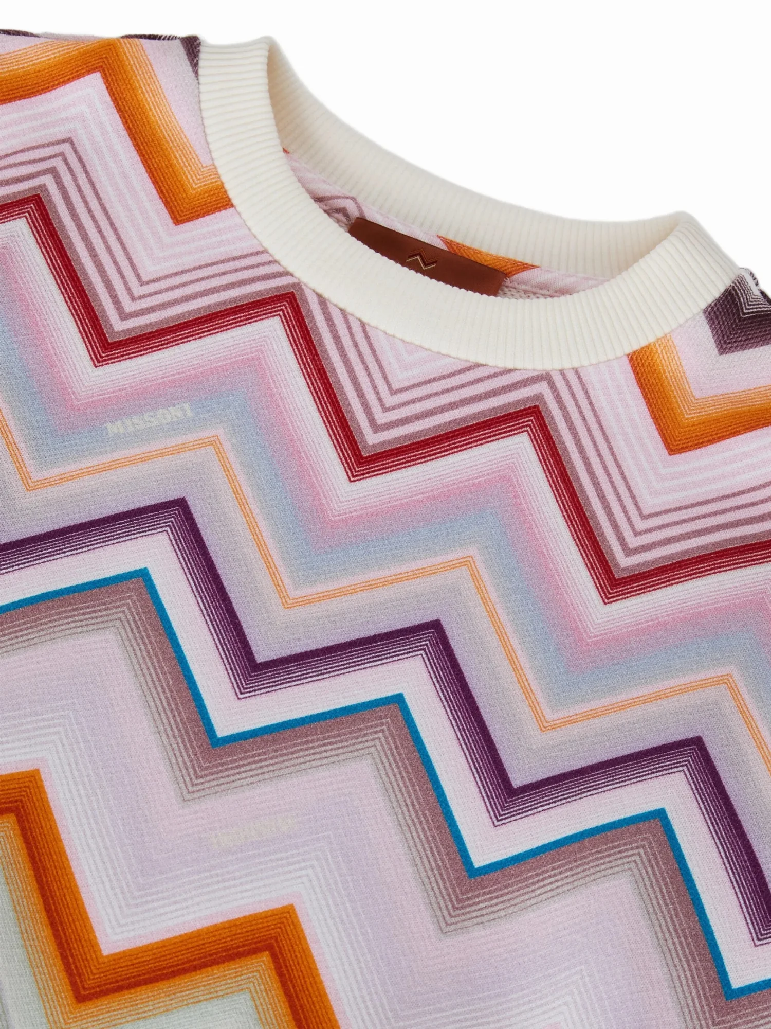 Свитшот Missoni Kids с узором зигзаг, розовый/разноцветный — фото 3