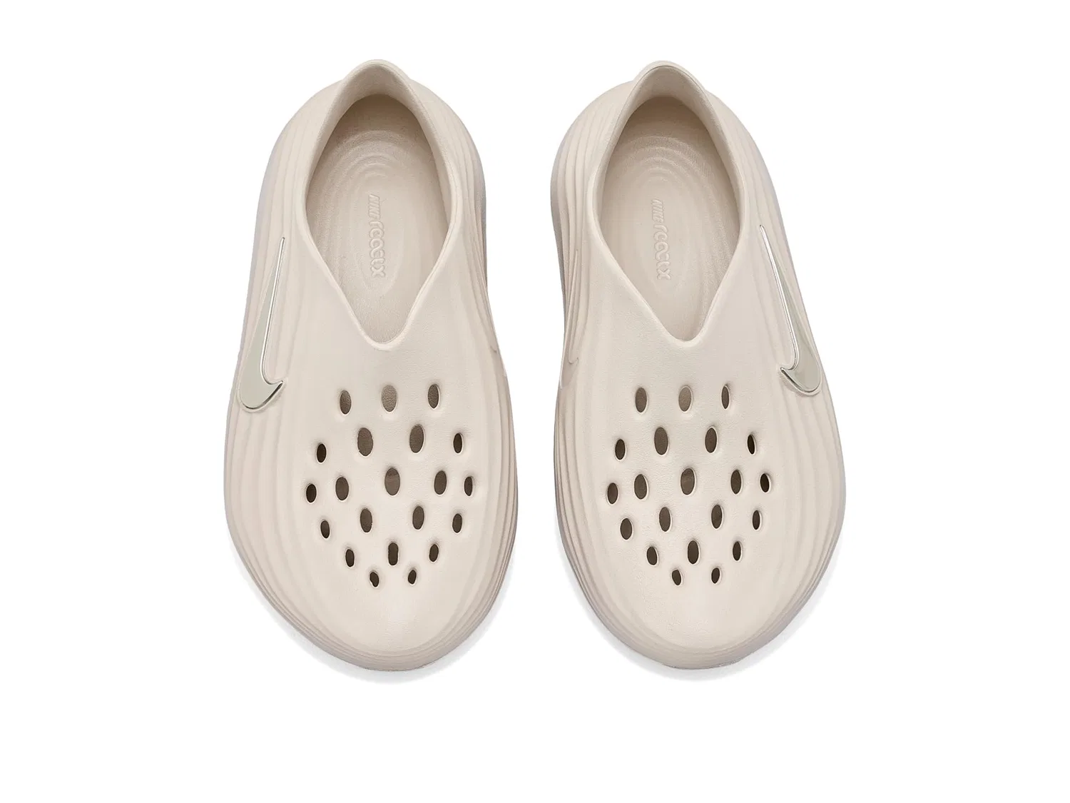 Сабо ReactX Rejuven8 (для маленьких и больших детей) Nike Kids, Moon Particle/Light Orewood Brown/Light Orewood Brown — фото 3