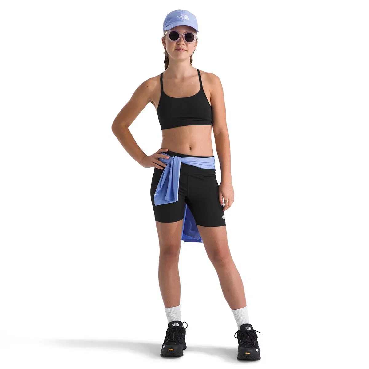 Детские шорты для девочек с широким поясом Flex 5in Tight Short The North Face, TNF Black — фото 2