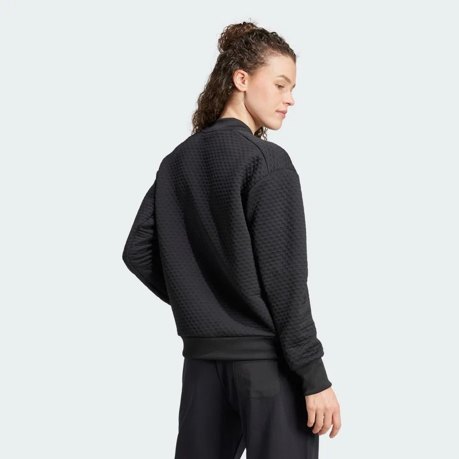 Женский свитшот с флисовой подкладкой и молнией Terrex Xploric adidas, Черный — фото 2