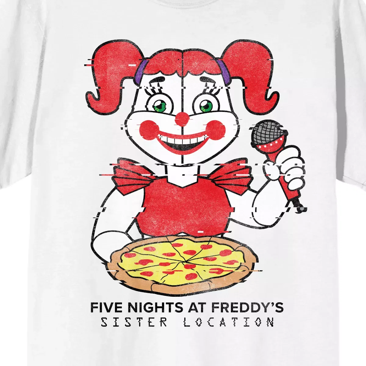 Детское футболка с принтом Girls Circus Babys Pizza Freddy Fazbear Shirt Five Nights at Freddy's, White — фото 2