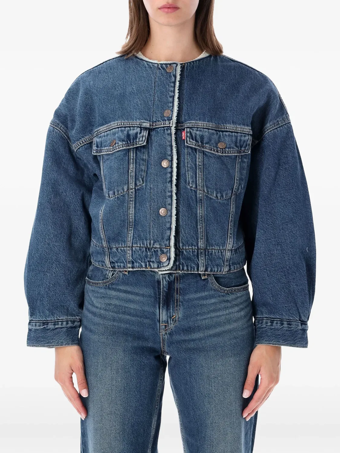Джинсовая куртка с искусственной овчиной Levi's, синий