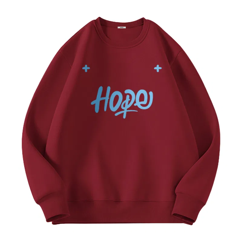 Детский свитшот с принтом Ma Da Hope Graffiti MINISO, Burgundy