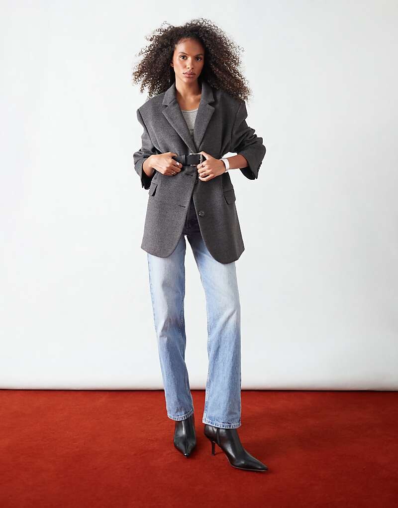 

Джинсы со средней посадкой Topshop Runway