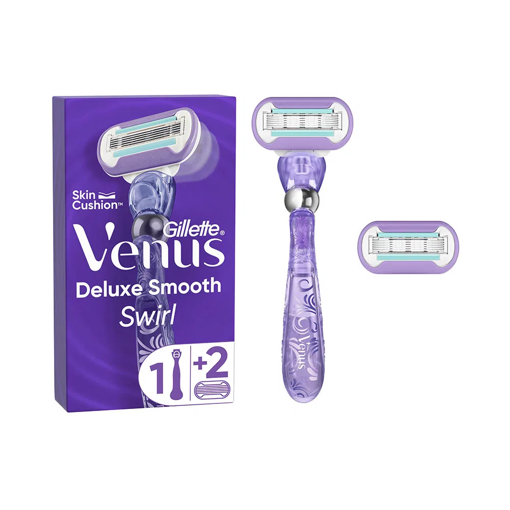 Женский станок для бритья с 5 лезвиями, с 2 сменными кассетами Venus Swirl Smooth Gillette