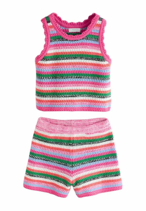Комплект из джемпера и брюк Regular Fit Summer Set Next, розовый в полоску