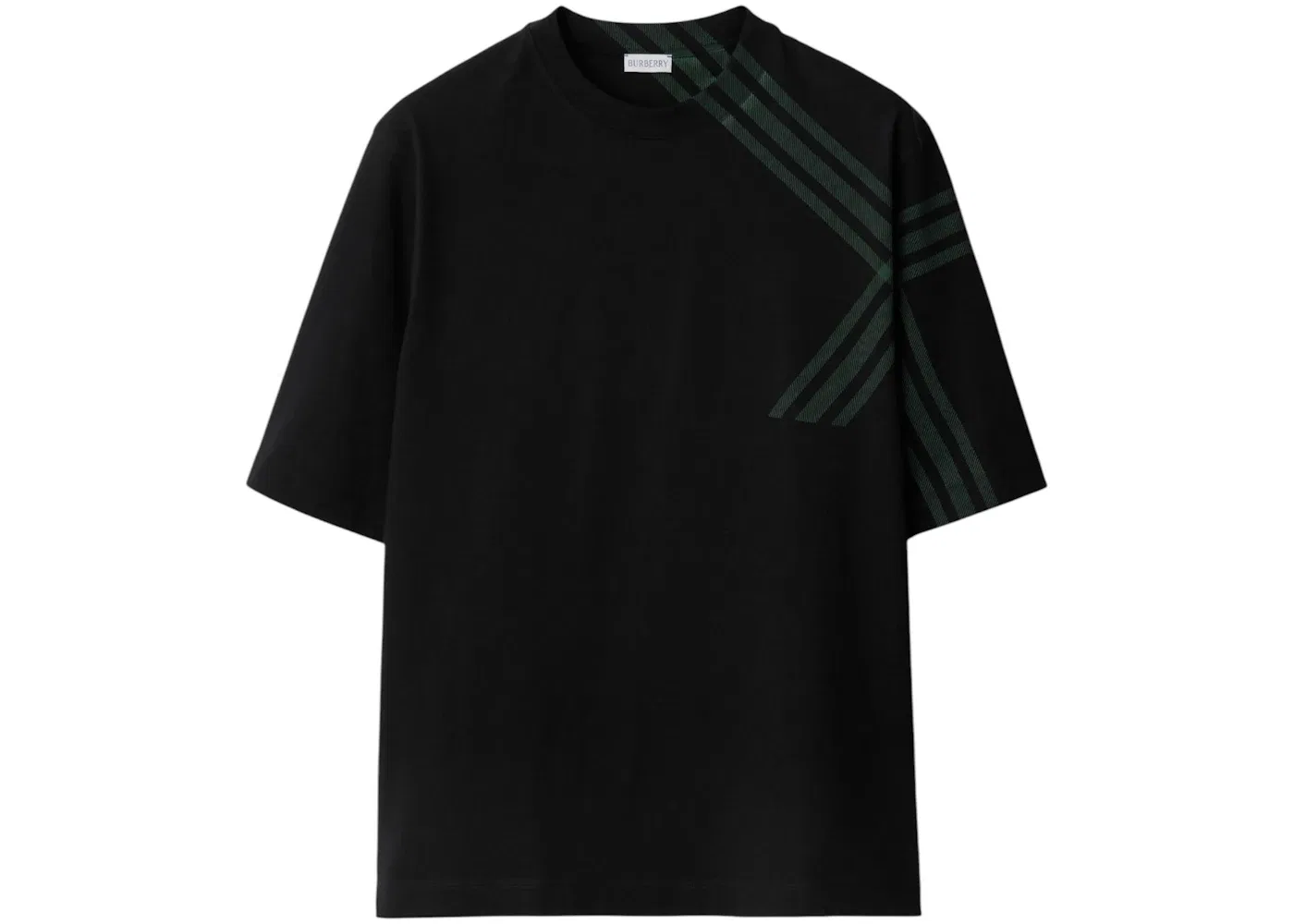 Мужская футболка с принтом Burberry Check Print T-shirt Burberry, Black