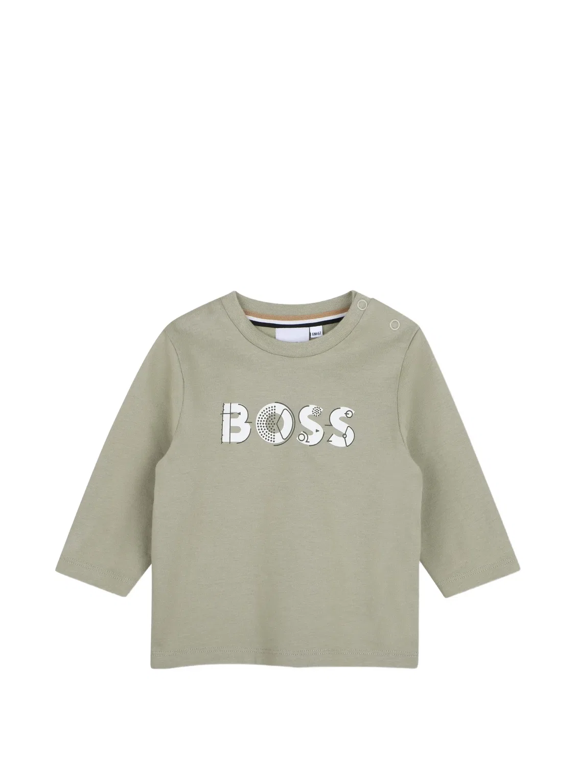 Лонгслив с логотипом Boss Kidswear, зеленый
