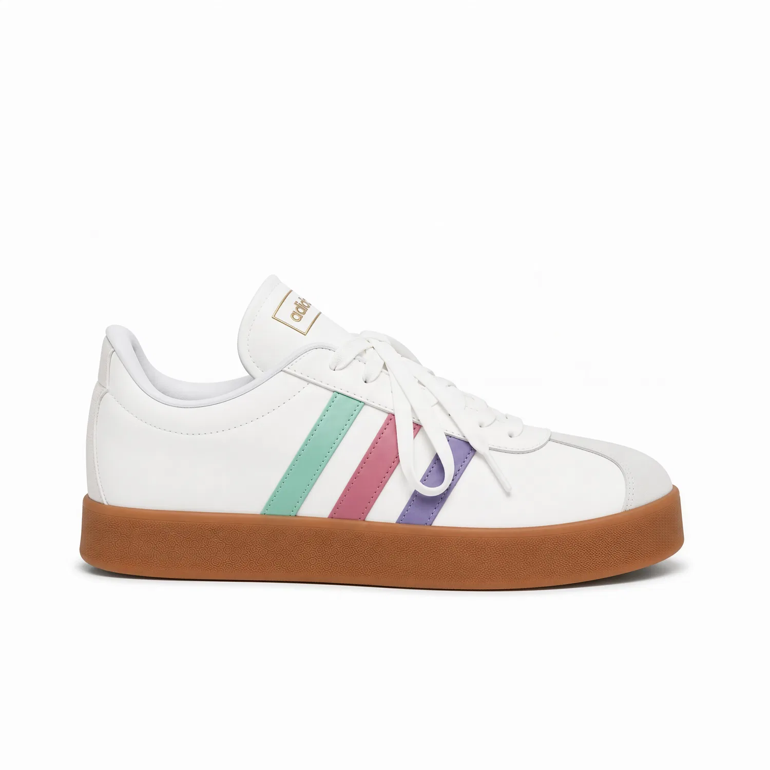 Детские кроссовки с принтом модель Vl Court Classic German Army Trainers Adidas, Rainbow — фото 4